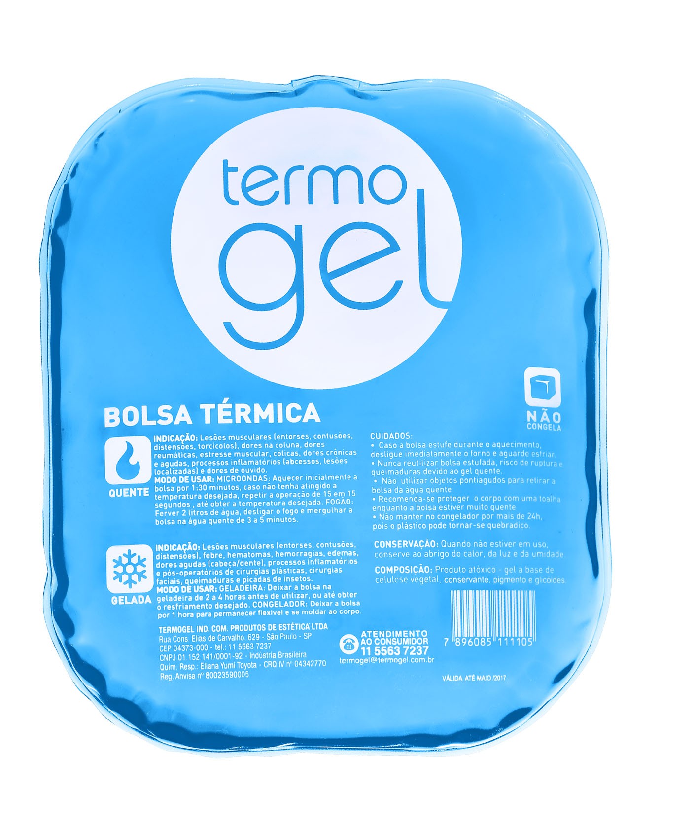 BOLSA TERMICA CRYSTAL 17X20CM AZUL - TERMOGEL