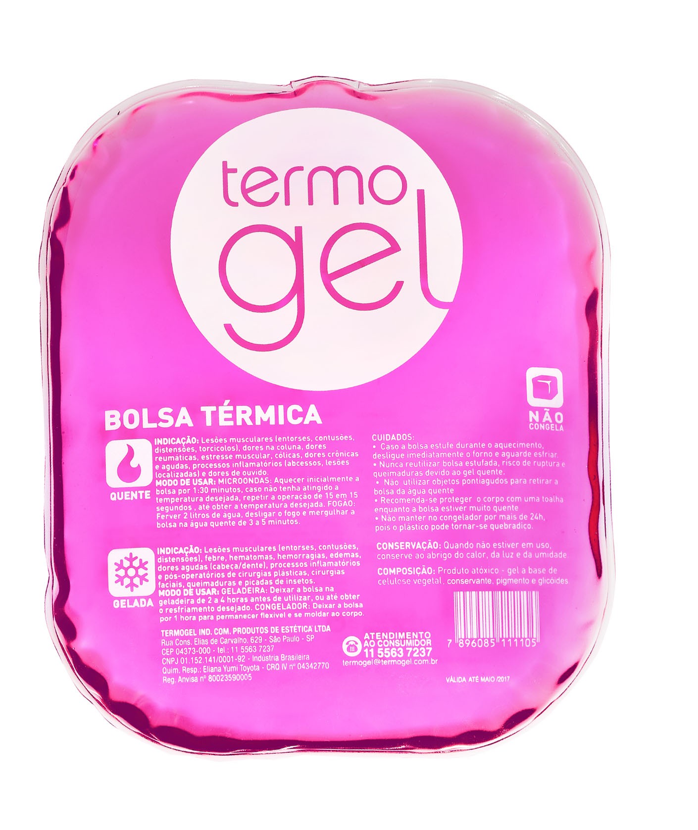 BOLSA TERMICA CRYSTAL 17X20CM ROSA - TERMOGEL