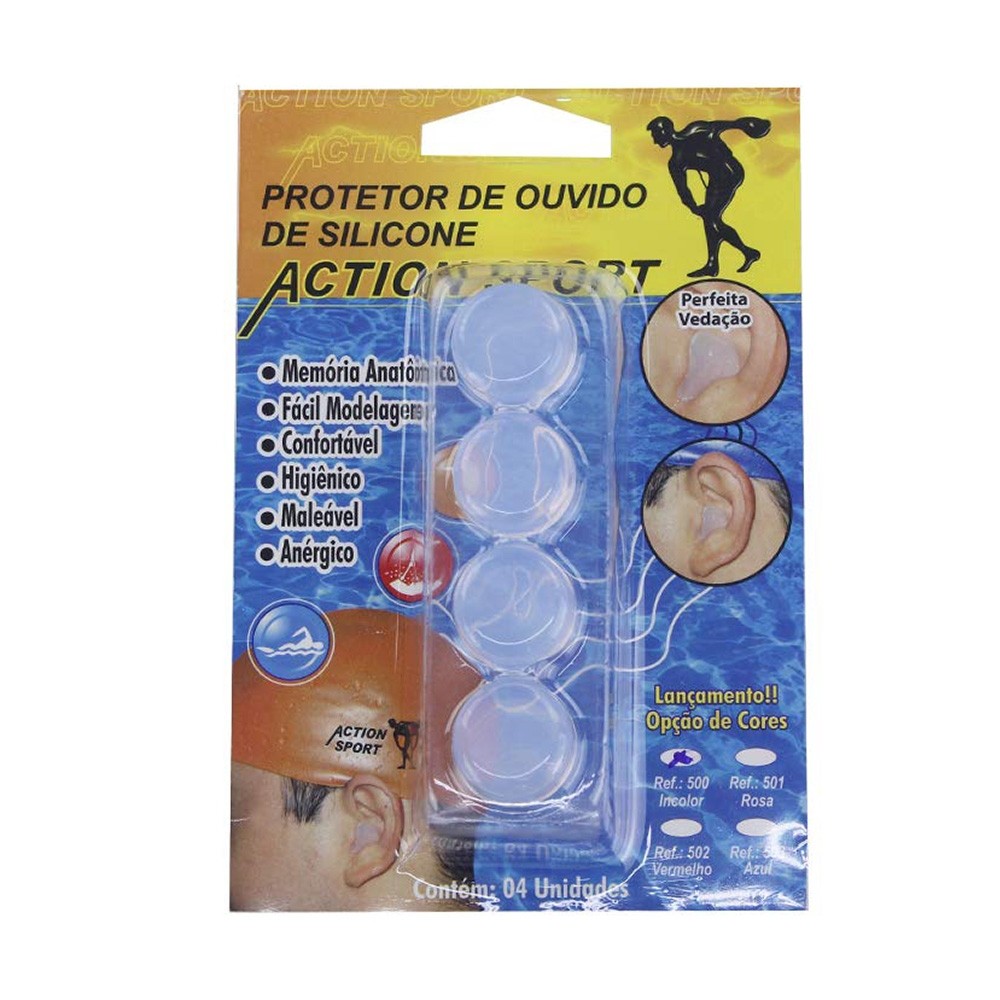 PROTETOR AURICULAR INCOLOR 500 - ACTION SPORT