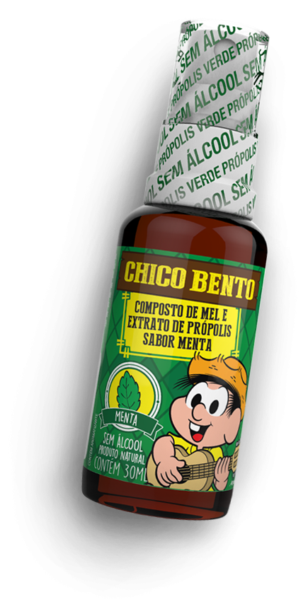 Composto de Mel Extrato de própolis Menta Spray  30ML Chico Bento - BALDONI
