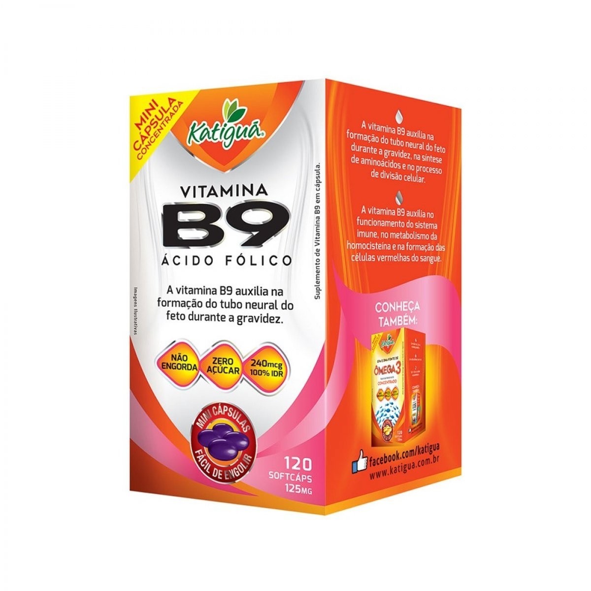 VITAMINA B9 (IDR100%) 125MG 120 MINI CAPS - KATIGUA