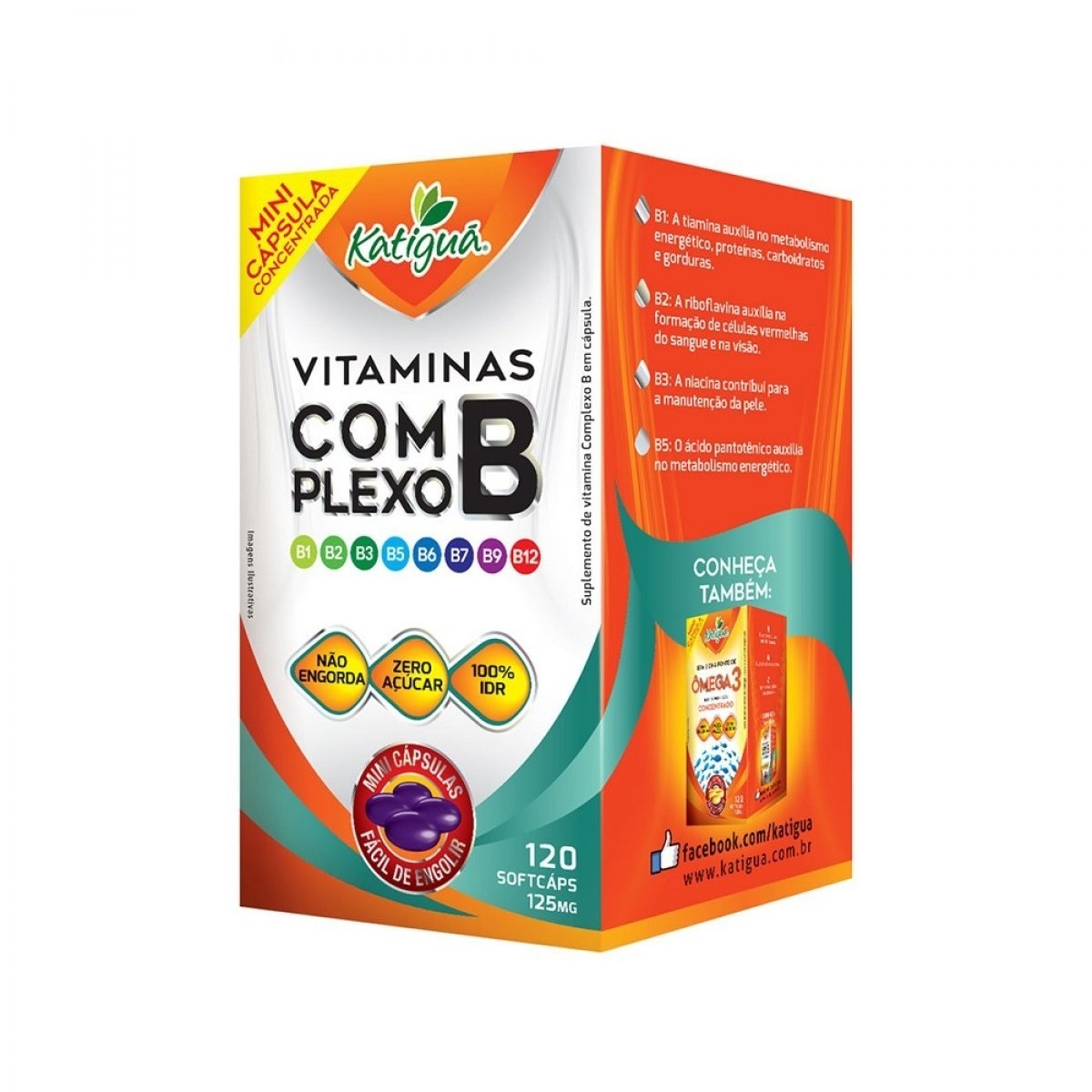 VITAMINA COMPLEXO B 125MG 120 MINI CAPS - KATIGUA