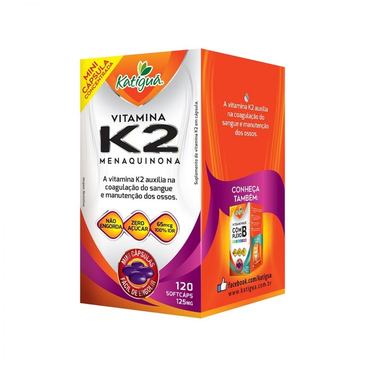 VITAMINA K2 (IDR100%) 125MG 120 MINI CAPS - KATIGUA