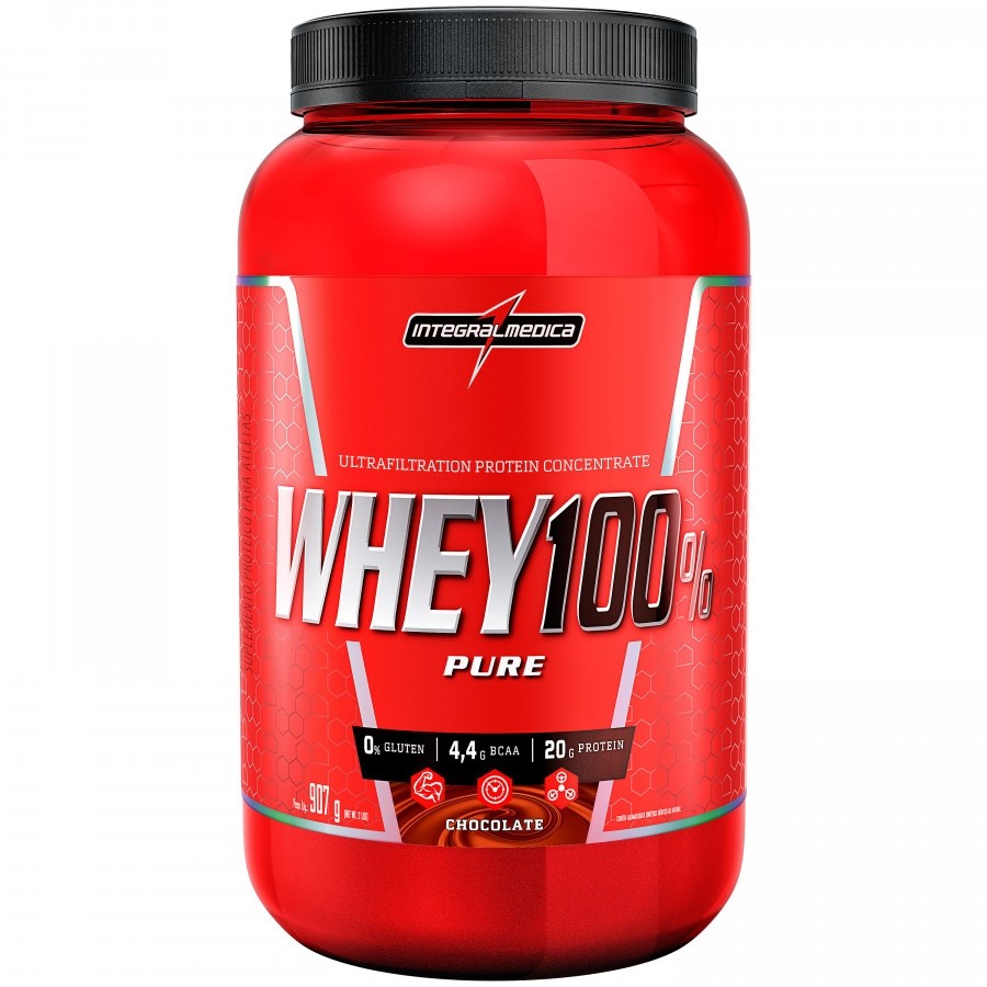 SUPERWHEY 100% 907G V2 CHOCOLATE - INTEGRALMEDICA