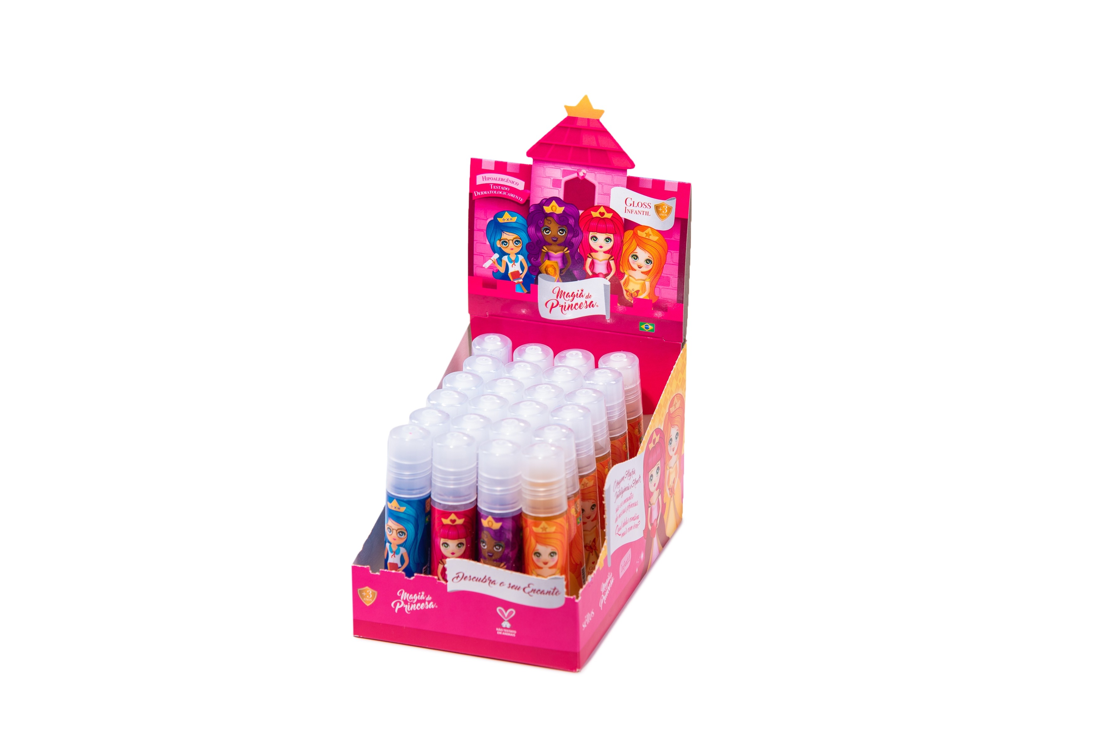 GLOSS INFANTIL DISPLAY C/24 5ML CADA - MAGIA DE PRINCESA