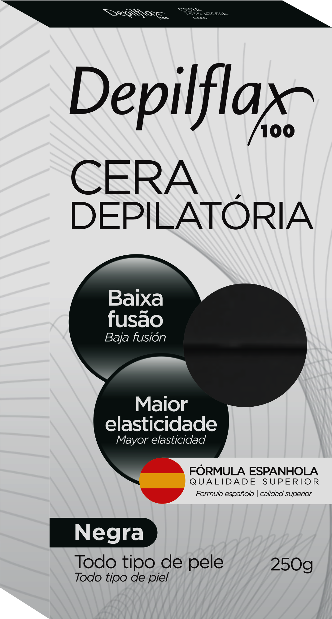 CERA DEPILATORIA QUENTE NEGRA 250G - DEPILFLAX