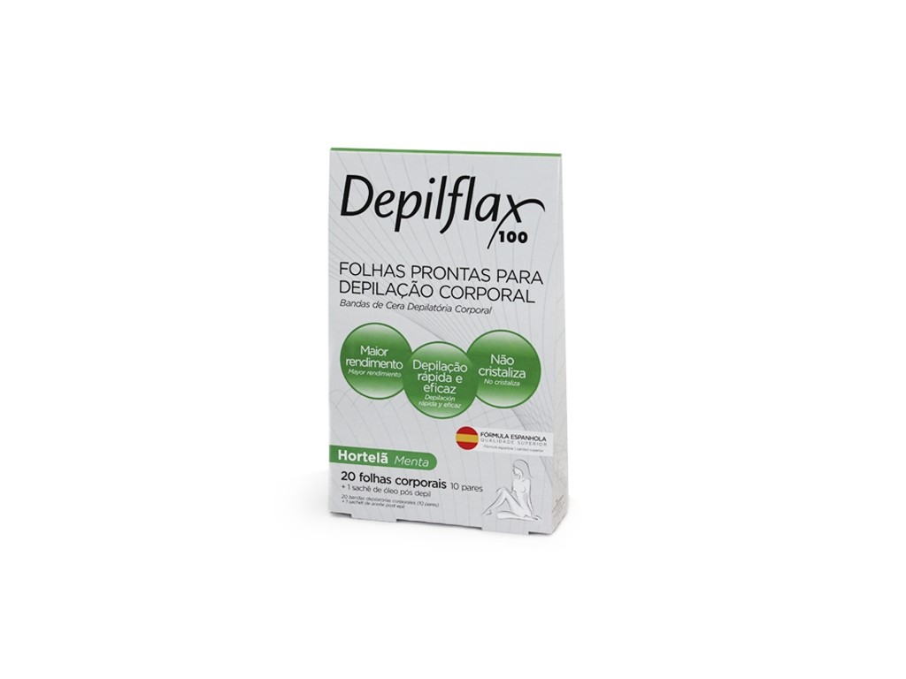 FOLHA DEPILATORIA CORPORAL HORTELA C/20 - DEPILFLAX