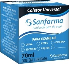 Coletor Universal 70ml Caixa C/PA - SANFARMA