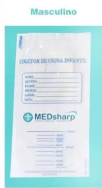 COLETOR URINA INFANTIL ESTERIL MASCULINO C/10 - MEDSHARP