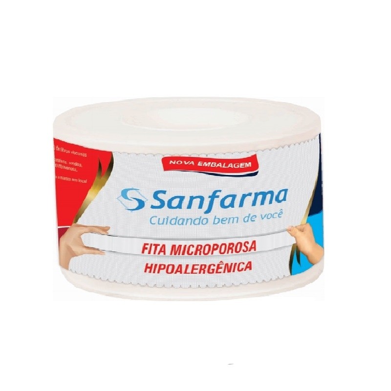 Fita Microporosa Branca  2,5cm X 90cm - SANFARMA