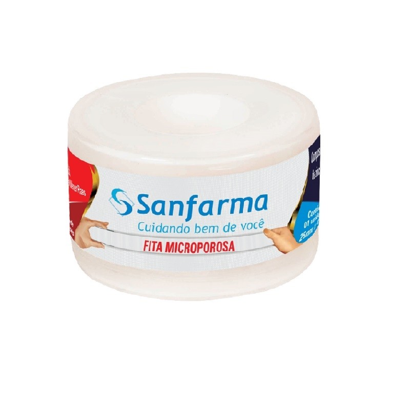 Fita Microporosa Branca 2,5cm X 4,5m - SANFARMA