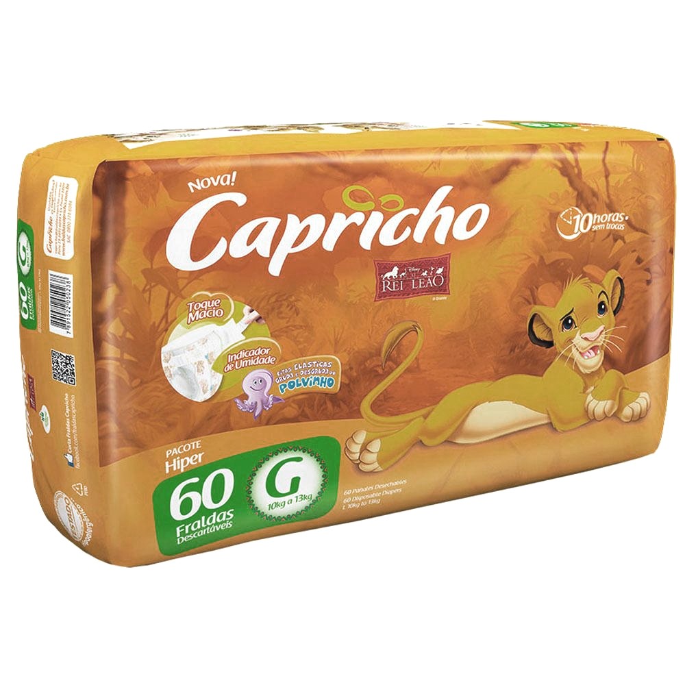 FRALDA DESC. REI LEAO HIPER G 4X60 - CAPRICHO