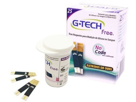 Tiras Reagentes para Medição de Glicose Free C/25  G TECH.