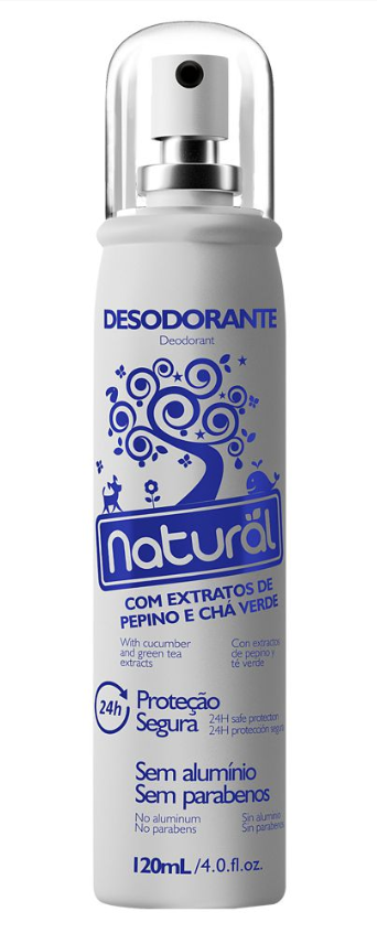 DESODORANTE SPRAY C/EXT PEPI CHAVERDE 120ML-NATURAL SUAVETEX