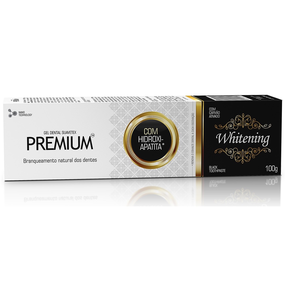 GEL DENTAL WHITENING C/ HIDROXIAPATITA 100G-PREMIUM SUAVETEX