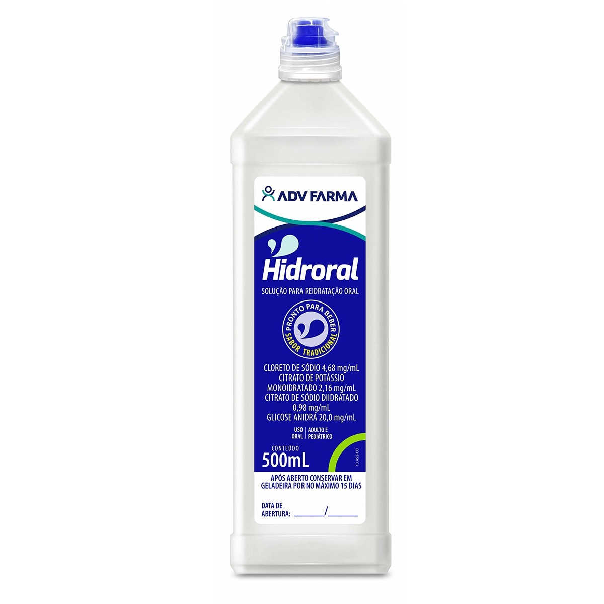 REIDRATANTE HIDRORAL SOLUCAO NATURAL 500ML COD463-ADV