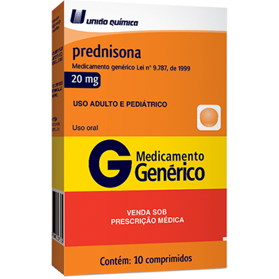 PREDNISONA 20MG 10 COM GEN - UNIAO QUIMICA