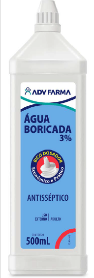 ÁGUA BORICADA 3% 500ML COD.09 - ADV