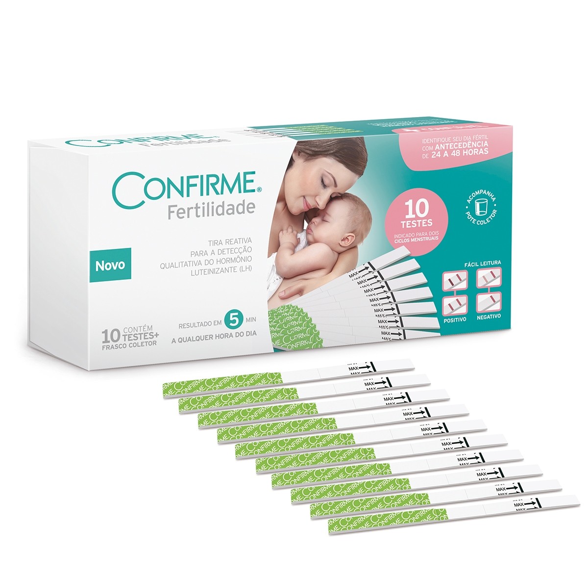 TESTE DE FERTILIDADE  FEMININA C/10 TESTES - CONFIRME