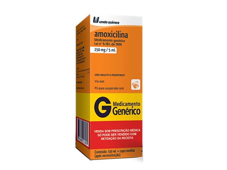 AMOXICILINA 250MG/5ML GEN SUS - UNIAO QUIMICA