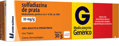 SULFADIAZINA PRATA 10MG/G 30G - UNIAO QUIMICA