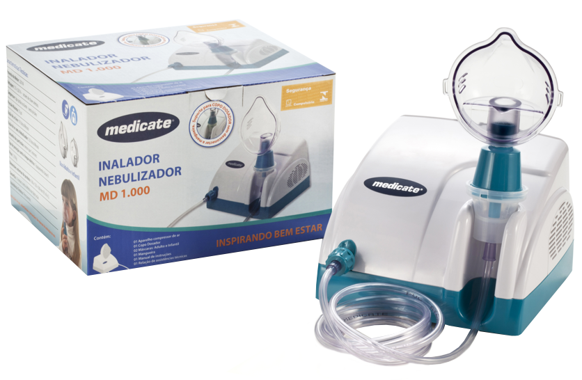 Inalador Nebulizador Portátil Bivolt MD 1000  MEDICATE