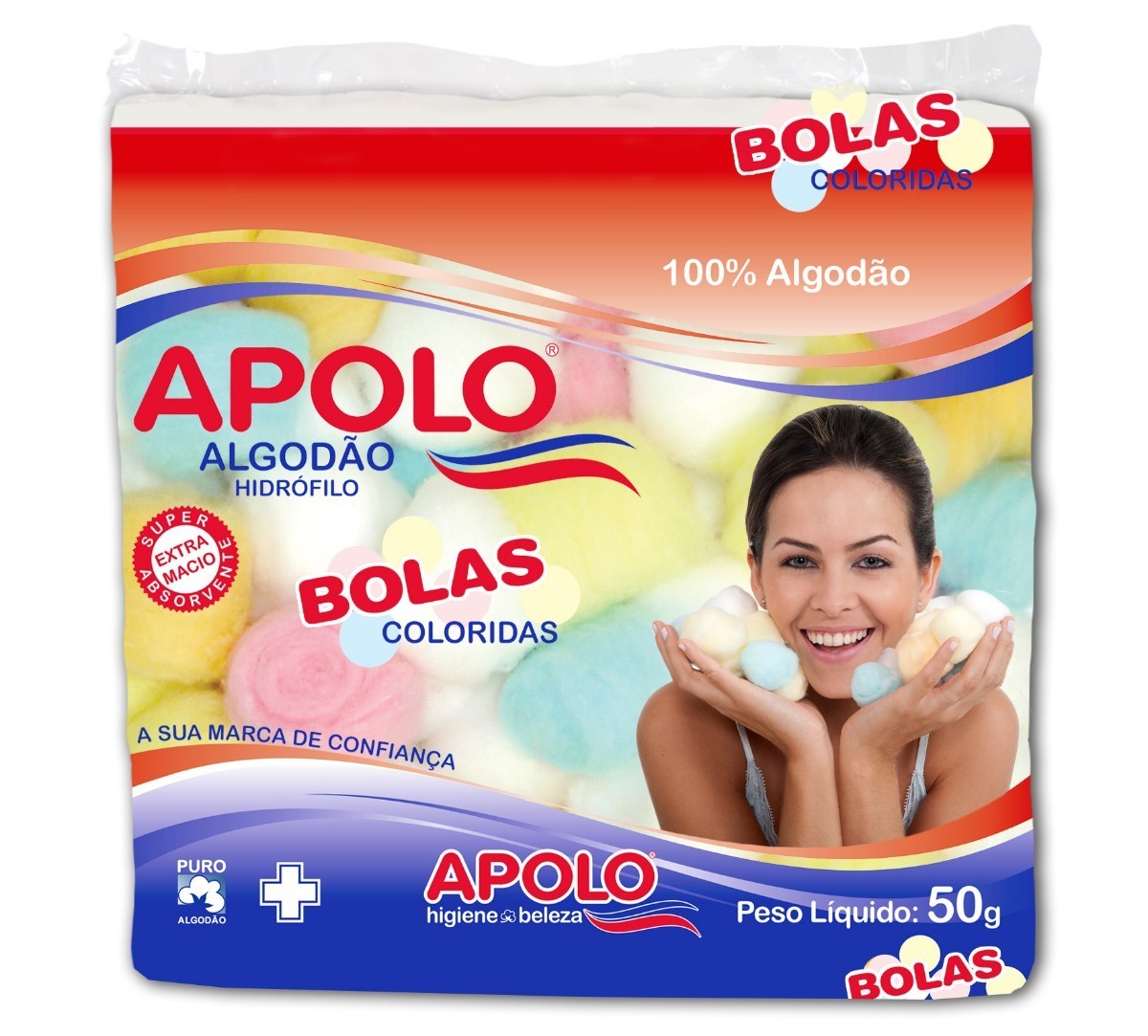 ALGODAO BOLA COLORIDO 50G - APOLO