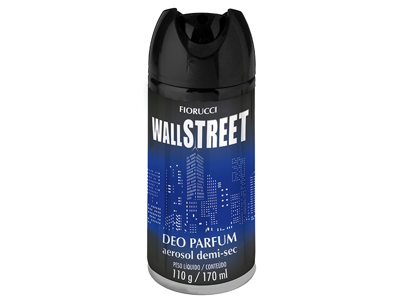 DESODORANTE AEROSOL DEMI-SEC WALL STREET 110G/170ML-FIORUCCI