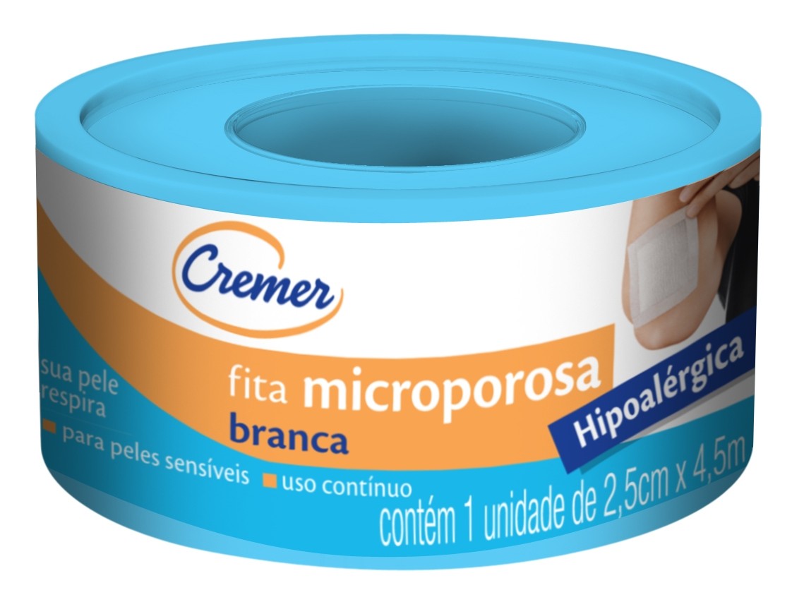 Fita Microporosa Branca 2,5cm X 4,5cm  CREMER