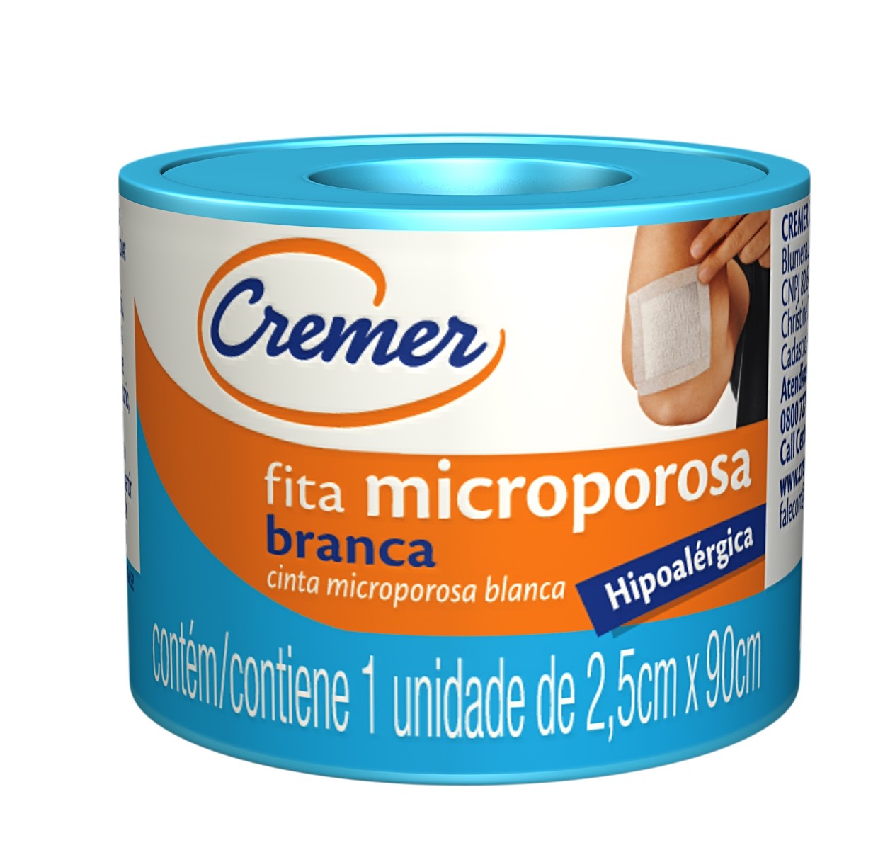 FITA MICROPOROSA BRANCA 2,5CMX90CM - CREMER