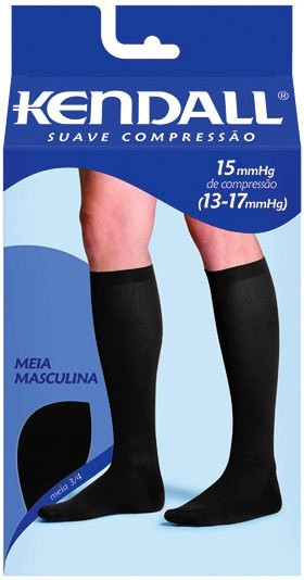 MEIA MASCULINA 3/4 MC PRETA M 1812 - KENDAL