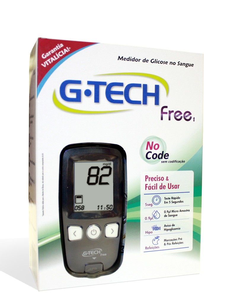 MEDIDOR DE GLICOSE FREE - G TECH