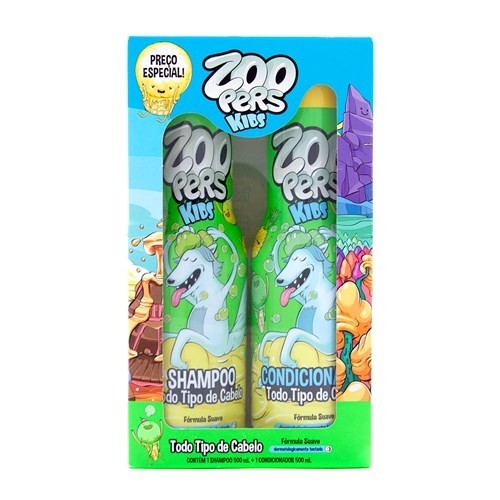 SH 500ML+COND 500ML TODOS TIPOS CABELO-ZOOPERS.