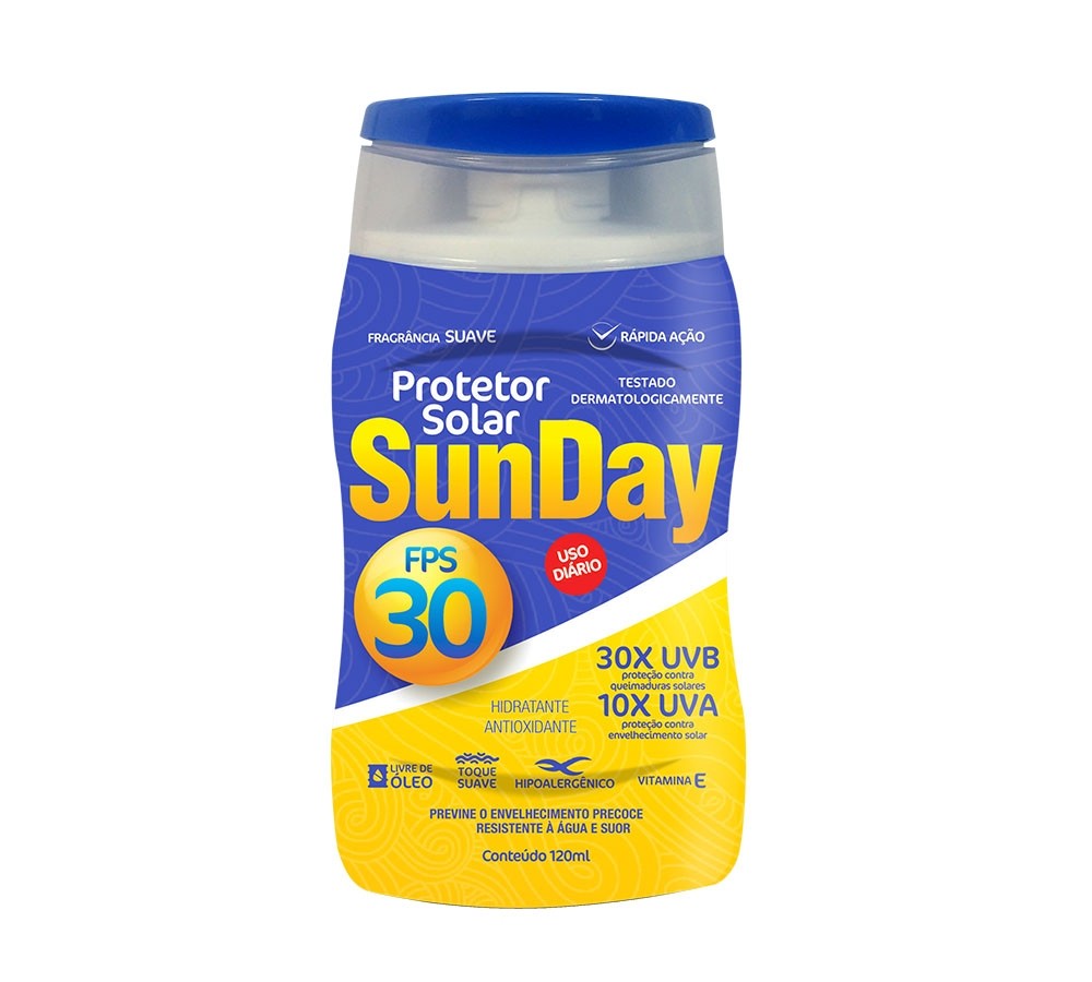 PROT SOLAR SUNDAY FPS 30 1/3 UVA 120ML - NUTRIEX.