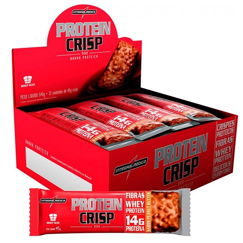 CRISP BAR 540G PEANUT BUTTER DISPLAY C/12 - INTEGRALMEDICA