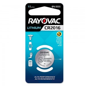 Pilha Eletrônica Lithium CR2016 Cartela C/1 SM-6 RAYOVAC