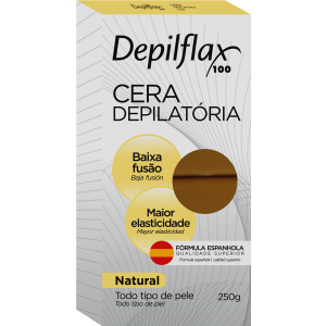 CERA DEPILATORIA QUENTE NATURAL 250G - DEPILFLAX