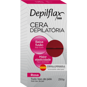 CERA DEPILATORIA QUENTE ROSA 250G - DEPILFLAX