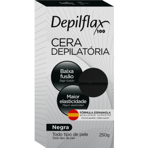 CERA DEPILATORIA QUENTE NEGRA 250G - DEPILFLAX