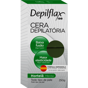 CERA DEPILATORIA QUENTE HORTELA 250G - DEPILFLAX