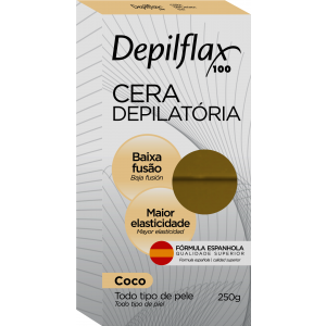 CERA DEPILATORIA QUENTE COCO 250G - DEPILFLAX