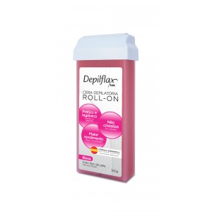 CERA DEPILATORIA ROSA REFIL ROLL-ON 100G - DEPILFLAX