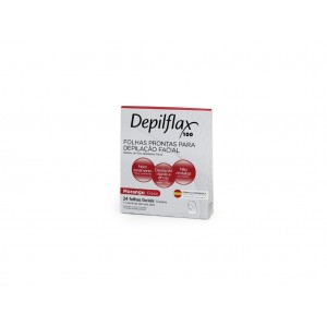 FOLHA DEPILATORIA FACIAL MORANGO C/24 - DEPILFLAX