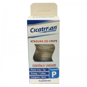 ATADURA DE CREPE  8CM X1,2M PEQUENA CICATRISAN - SANFARMA