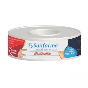 Fita Microporosa Branca 1,2cm X 4,5m - SANFARMA