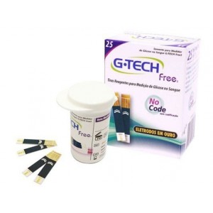 Tiras Reagentes para Medição de Glicose Free C/25  G TECH.