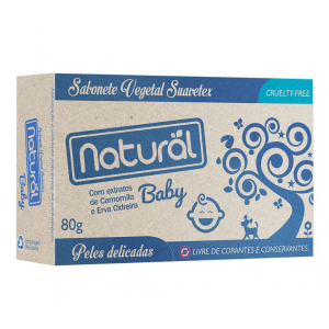 SABONETE BARRA BABY C/EXTCAMOM ERVADOCE 80G-NATURAL SUAVETEX