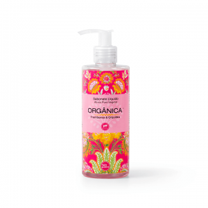 SABONETE LIQ PURO VEGETAL FRAMBOESA E ORQUIDEA 250ML - ORGANICA