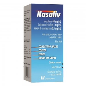 NASALIV SABOR CEREJA SOLUÇÃO 60ML - UNIAO QUIMICA