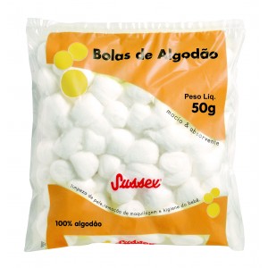 ALGODAO BOLA BRANCO 50G - SUSSEX.